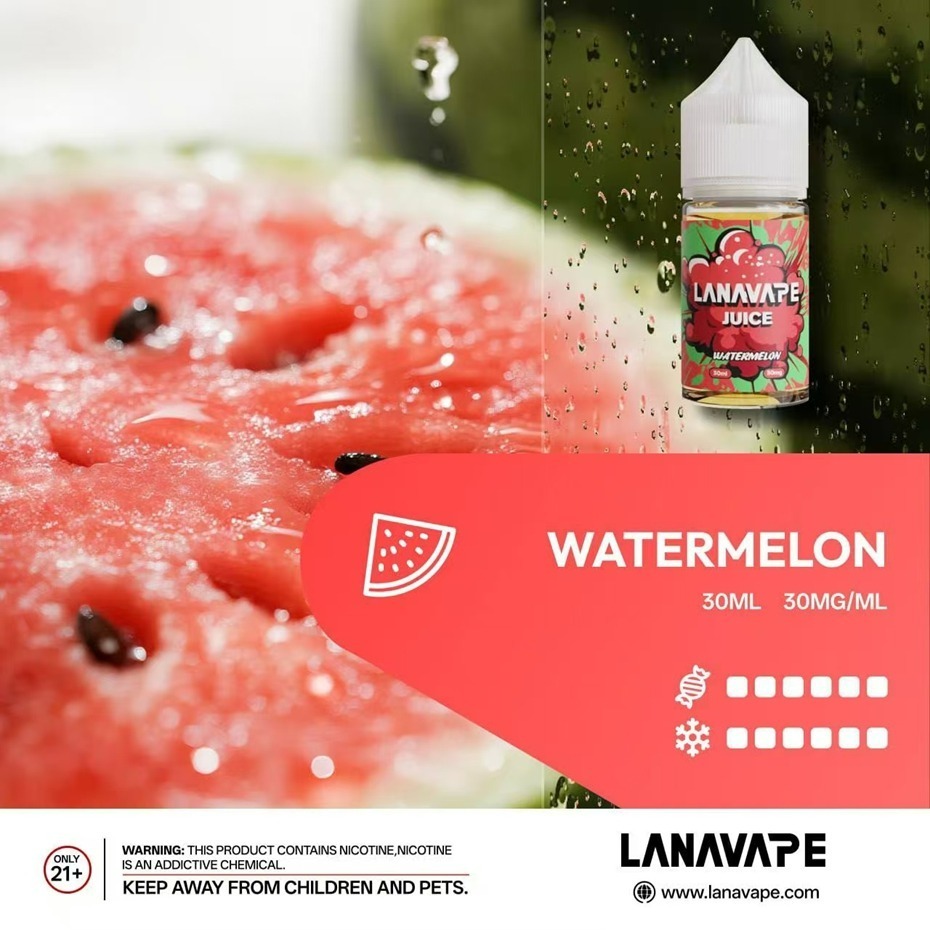 LANA JUICE 煙油 濃度：30mg 容量：30ml （馬來西亞版） - 西瓜